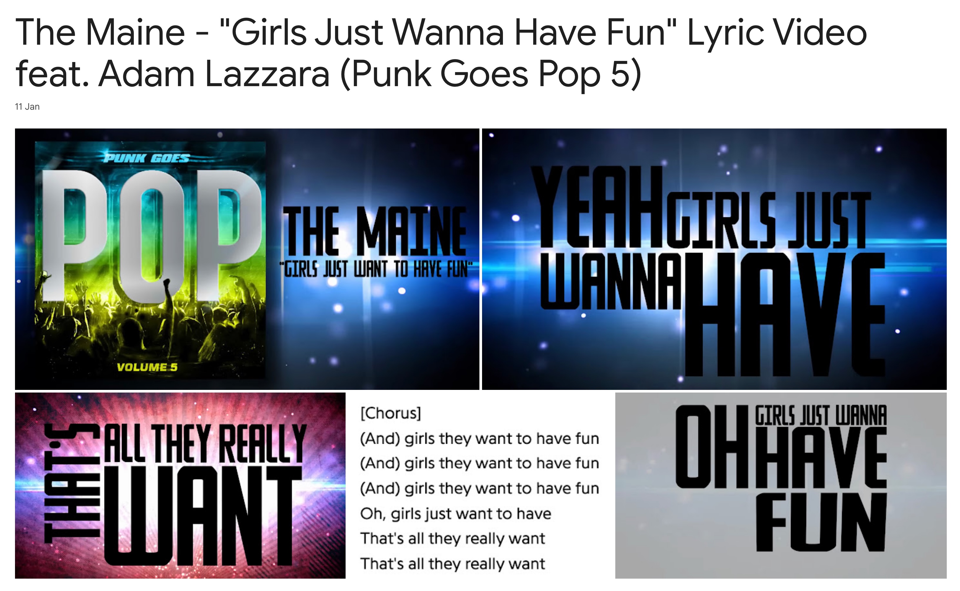 The Maine Girls Just Wanna Have Fun Punk Goes Pop 5