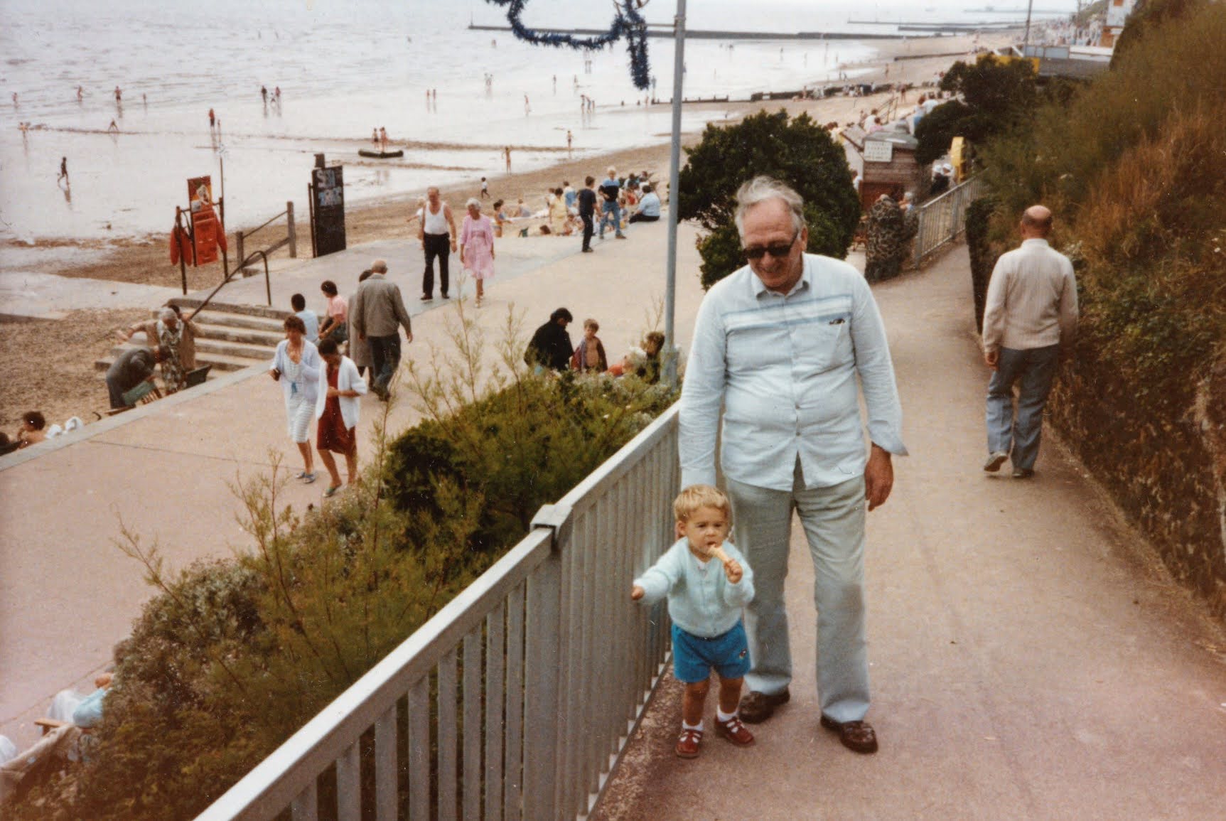 Andrew with grandfather Ian Potter