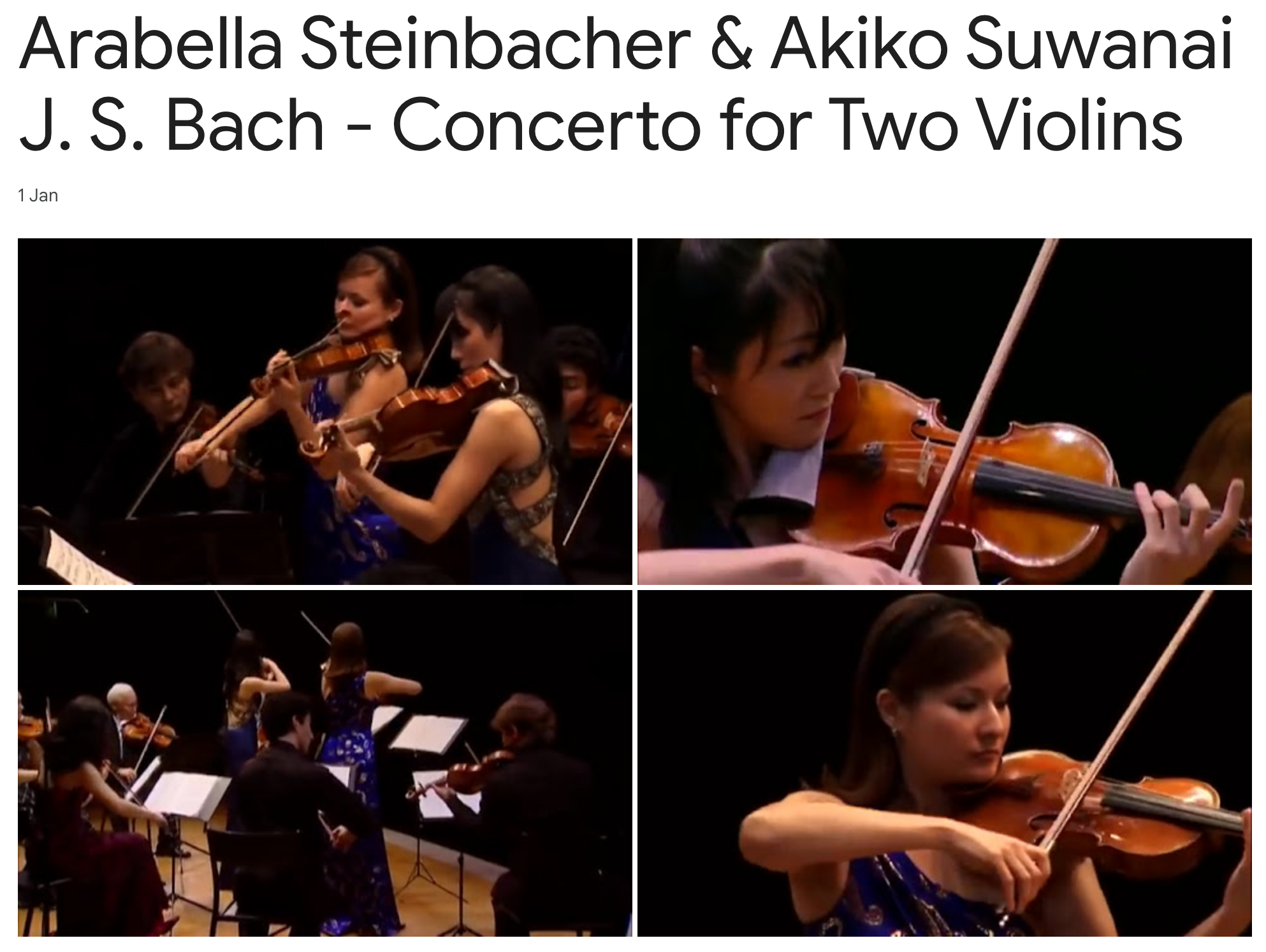 Arabella Steinbacher Akiko Suwanai Concerto for Two Violins