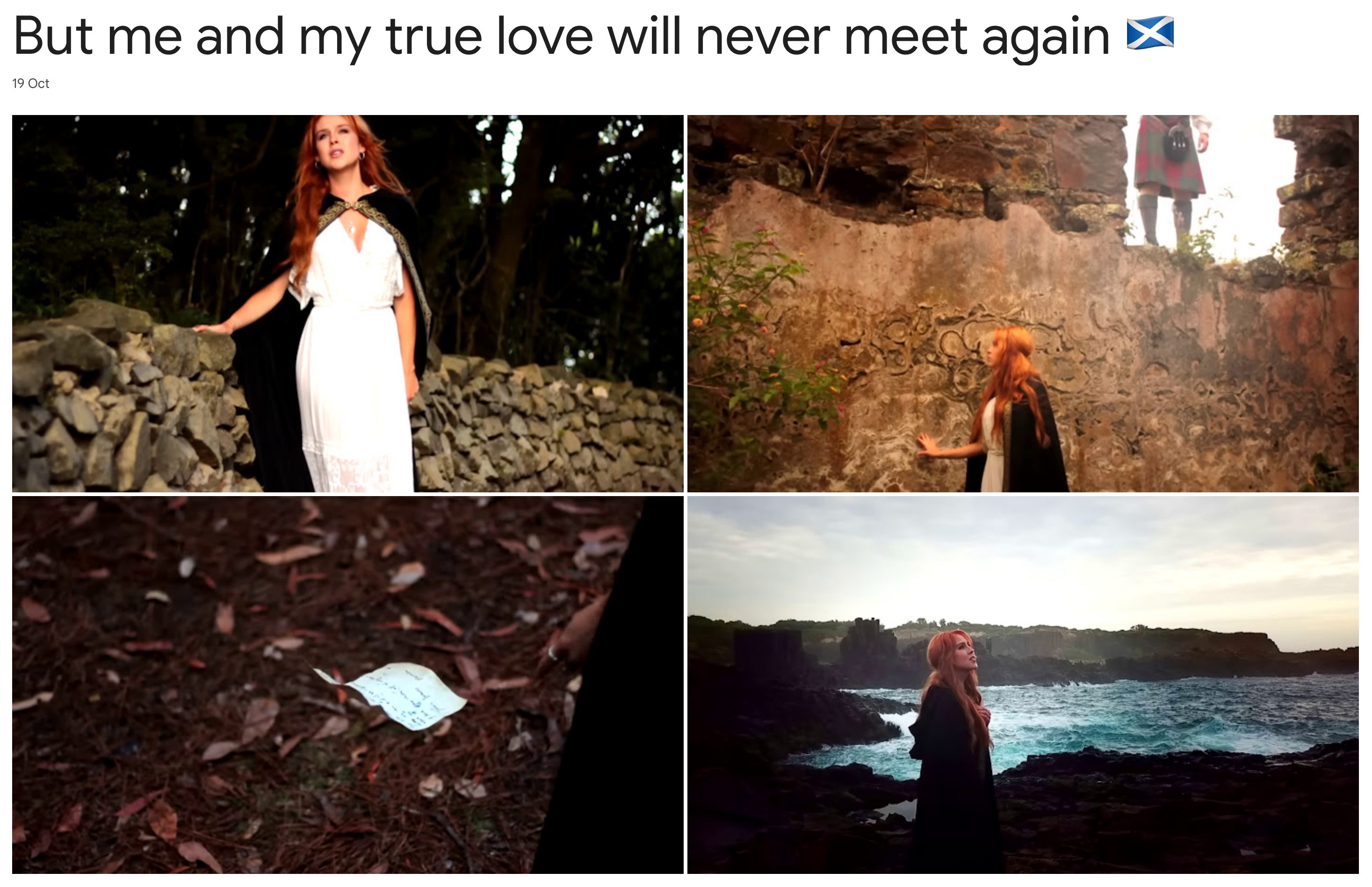 But me and my true love will never meet again