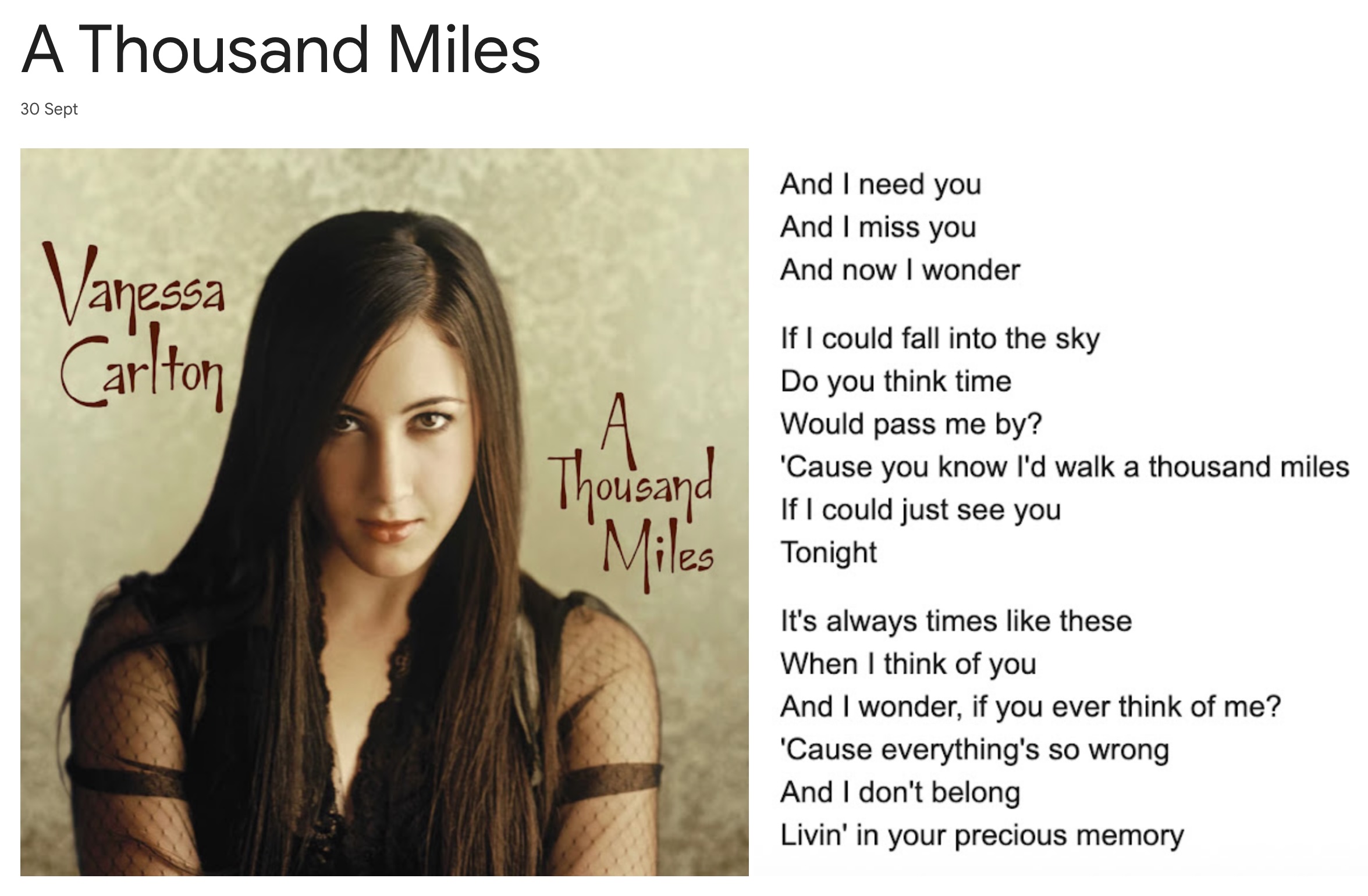 A Thousand Miles