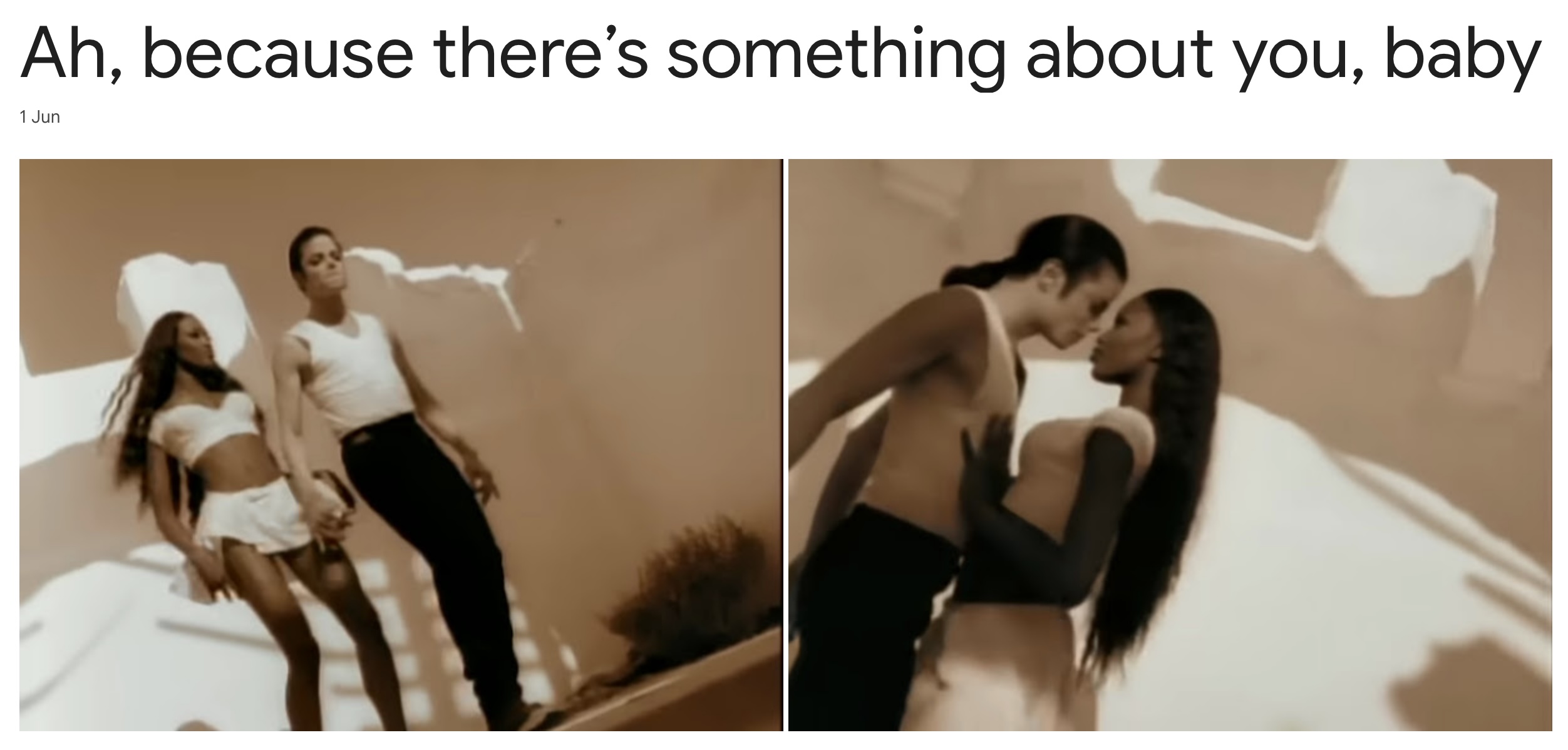 Ah because there’s something about you baby
