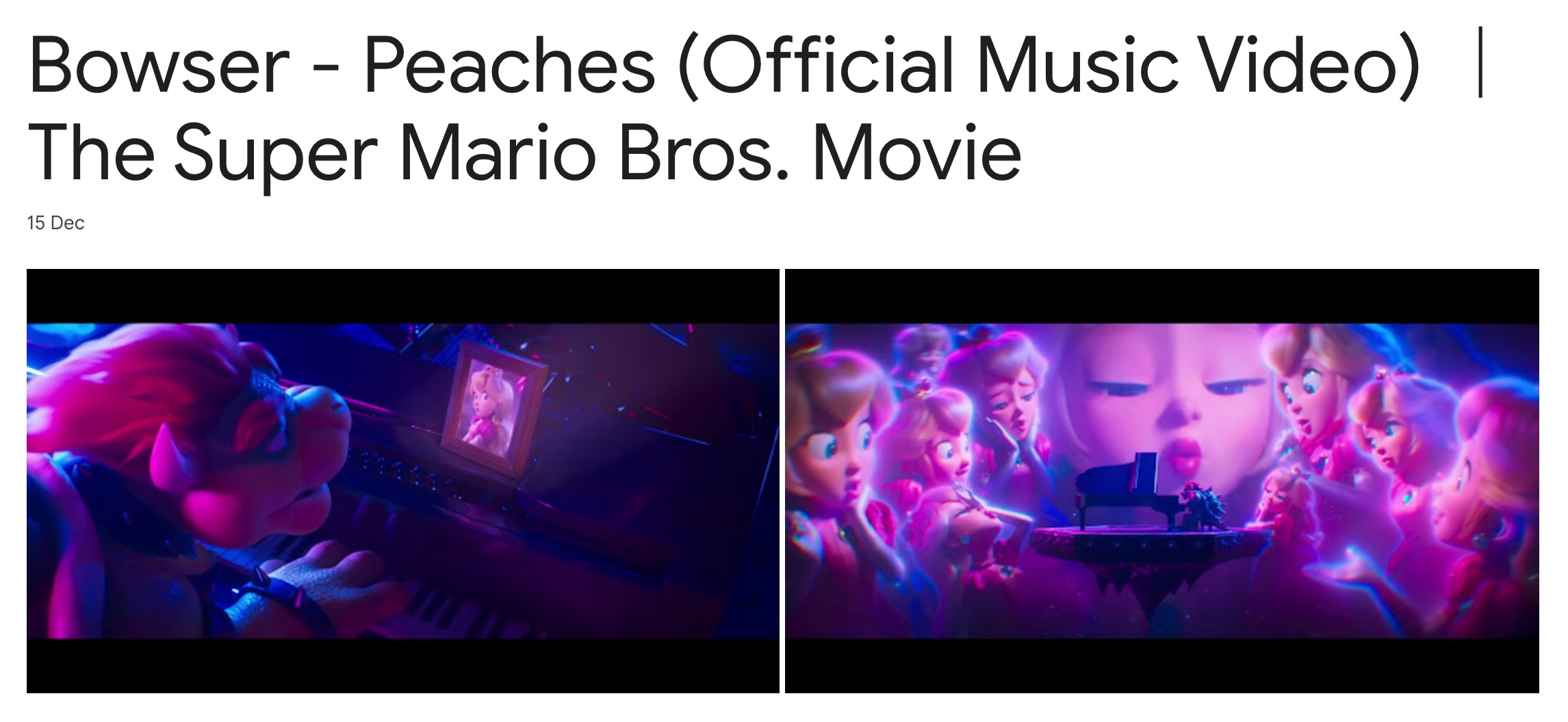 Bowser Peaches Official Music Video