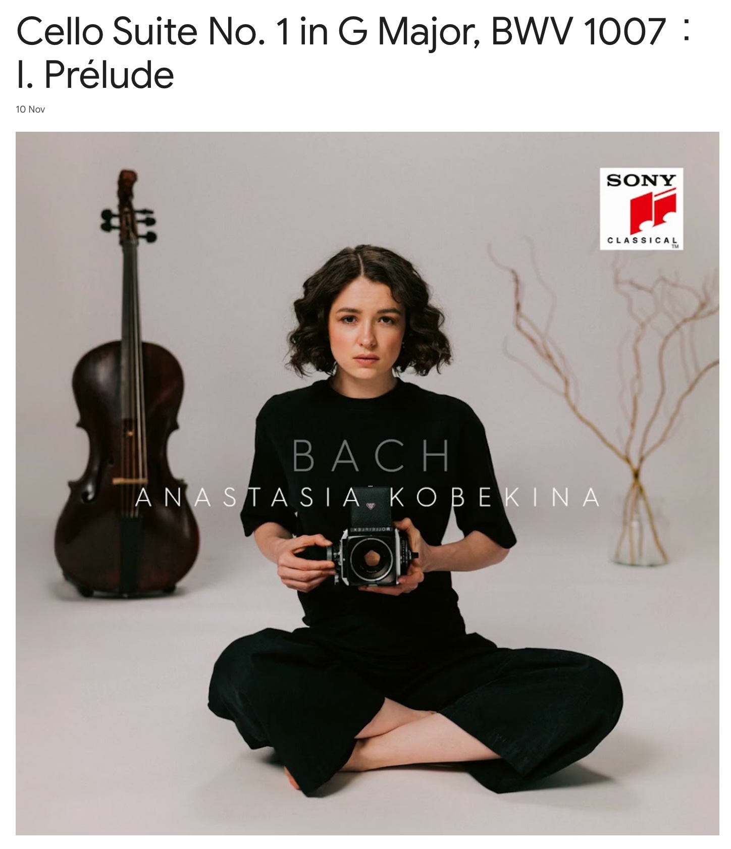 Cello Suite No 1 in G Major BWV 1007 I Prelude