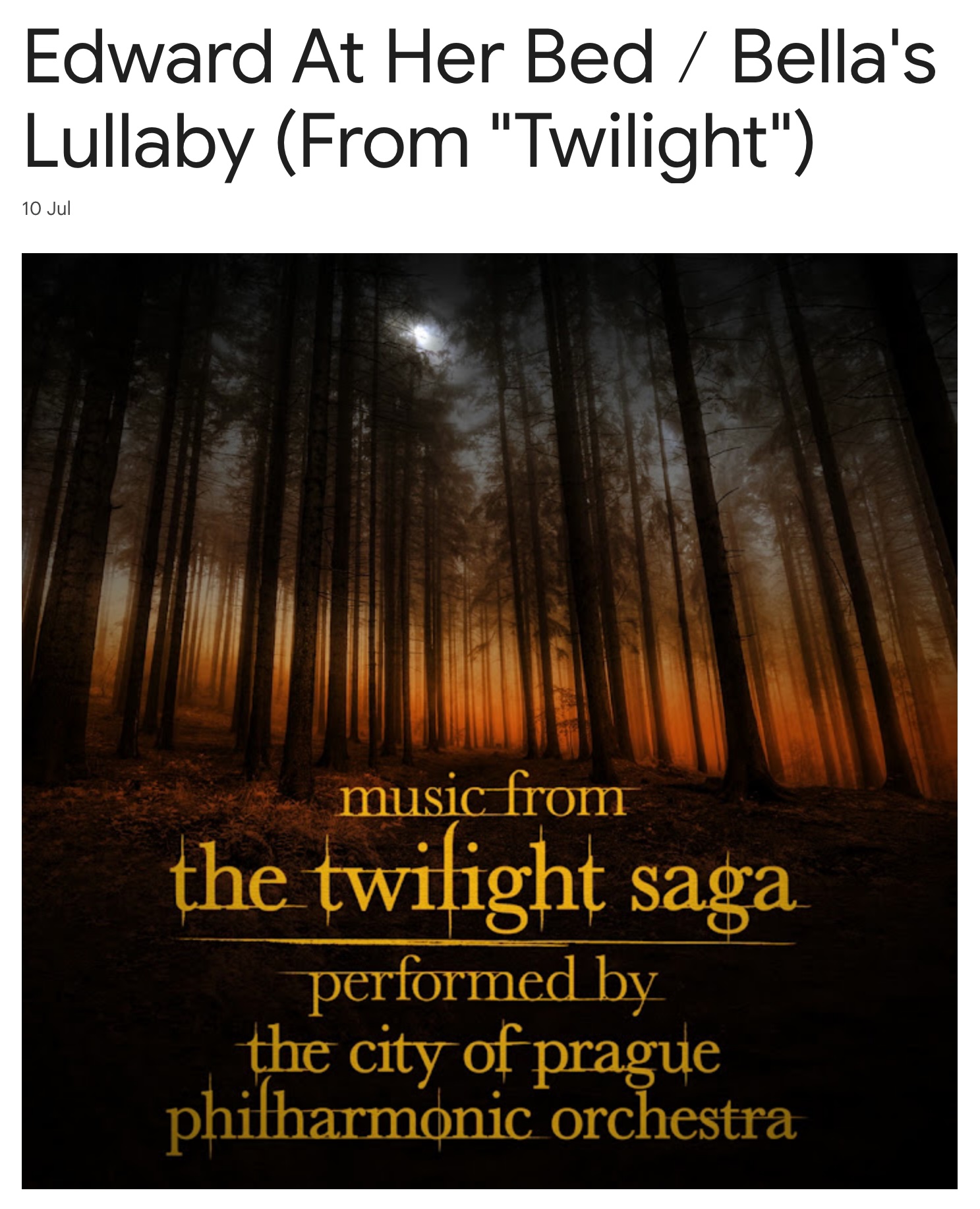Edward At Her Bed / Bella's Lullaby From Twilight