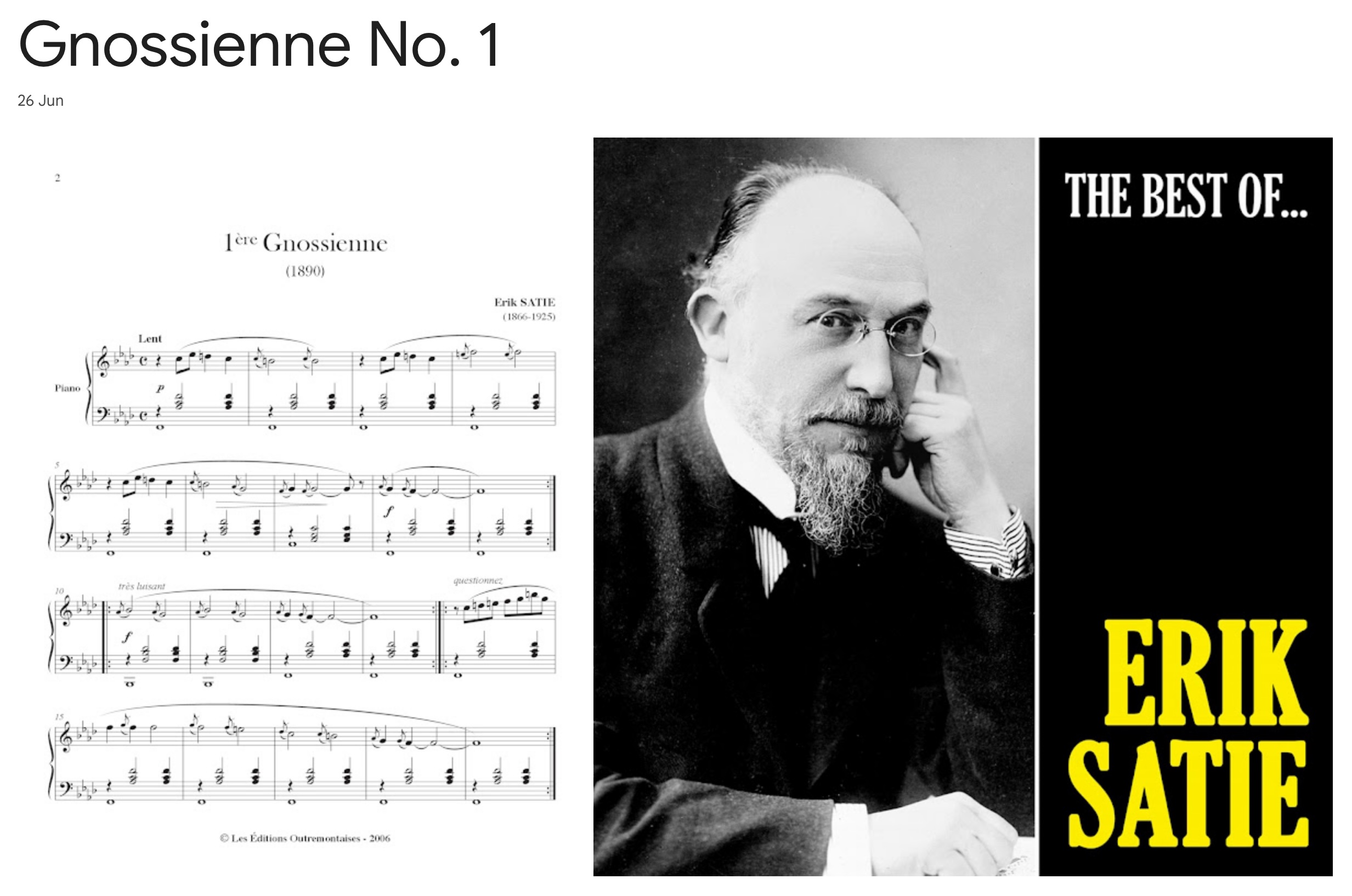 Gnossienne No 1