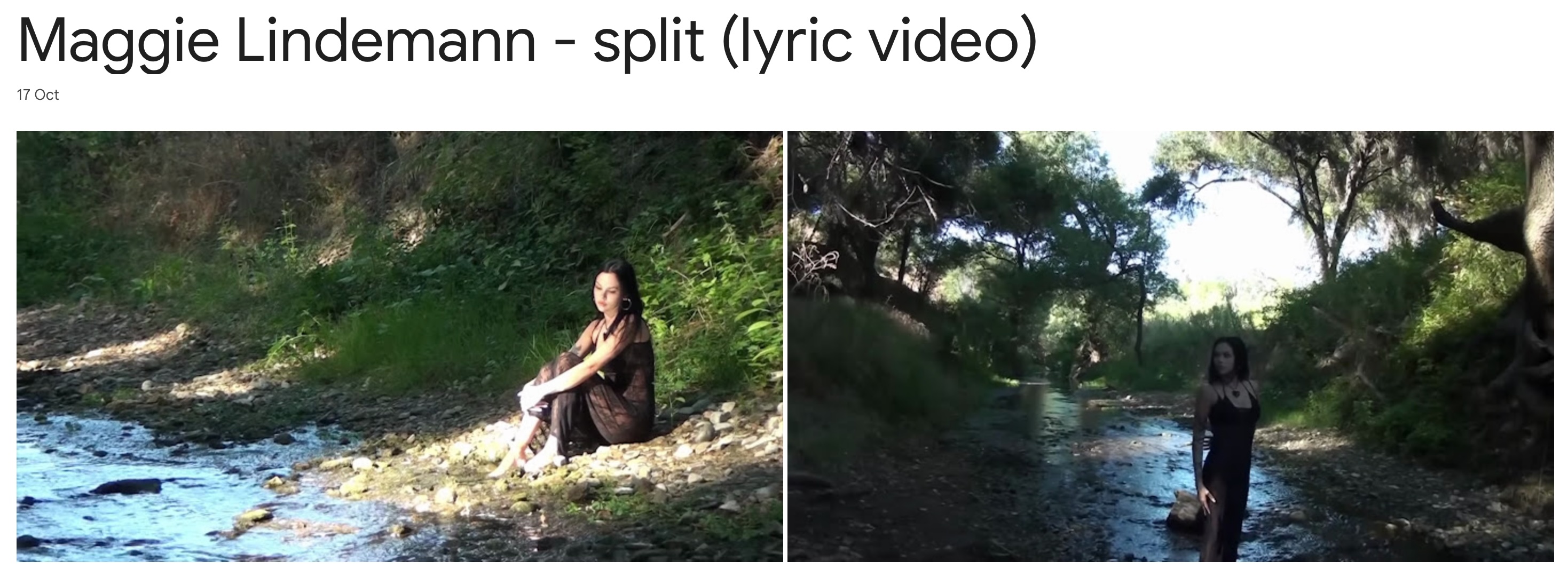 Maggie Lindemann split lyric video