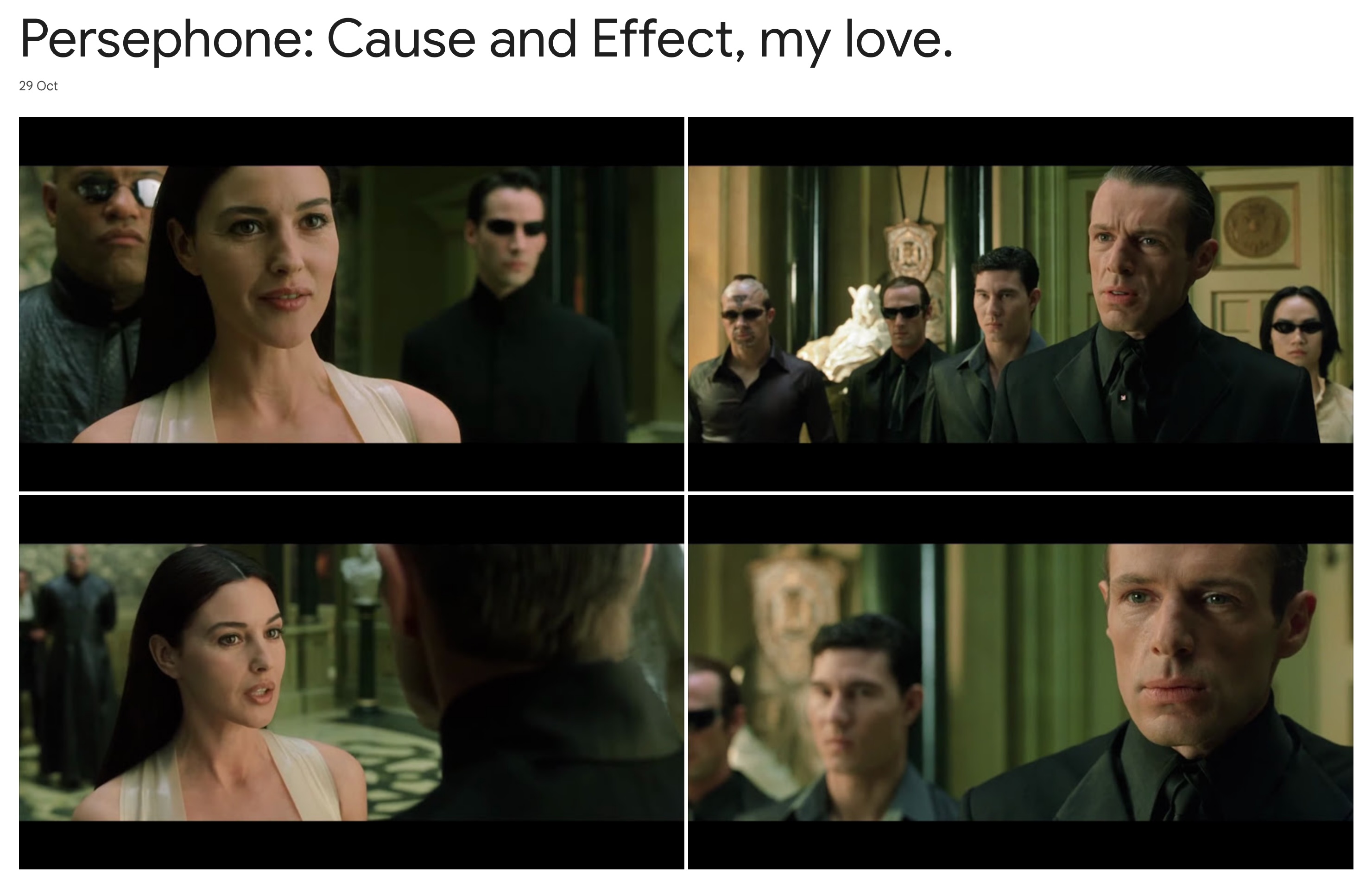 Persephone Cause and Effect my love