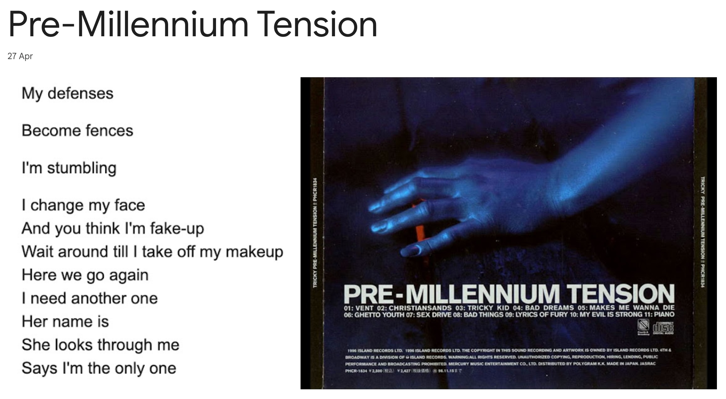 Pre-Millennium Tension