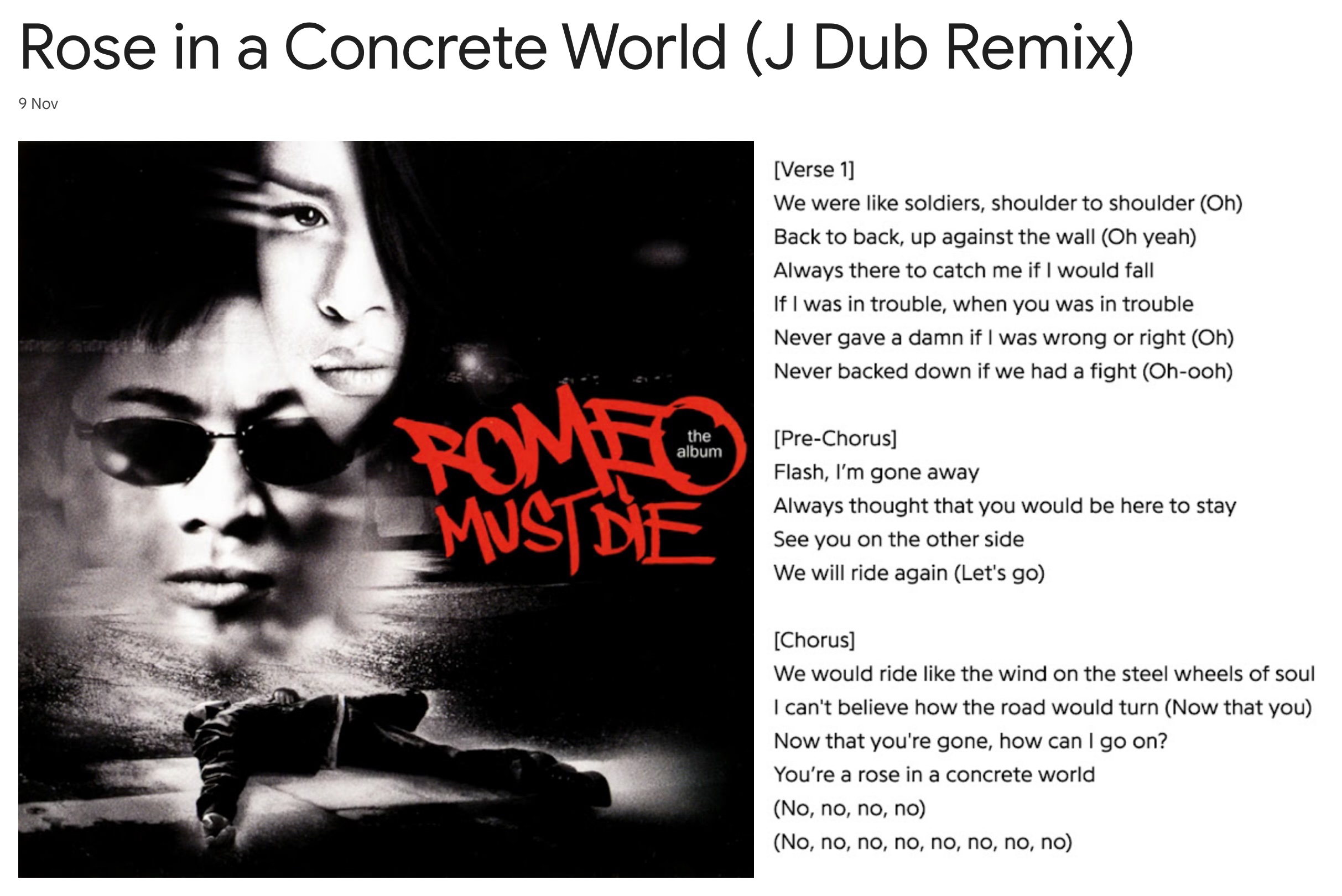 Rose in a Concrete World J Dub Remix