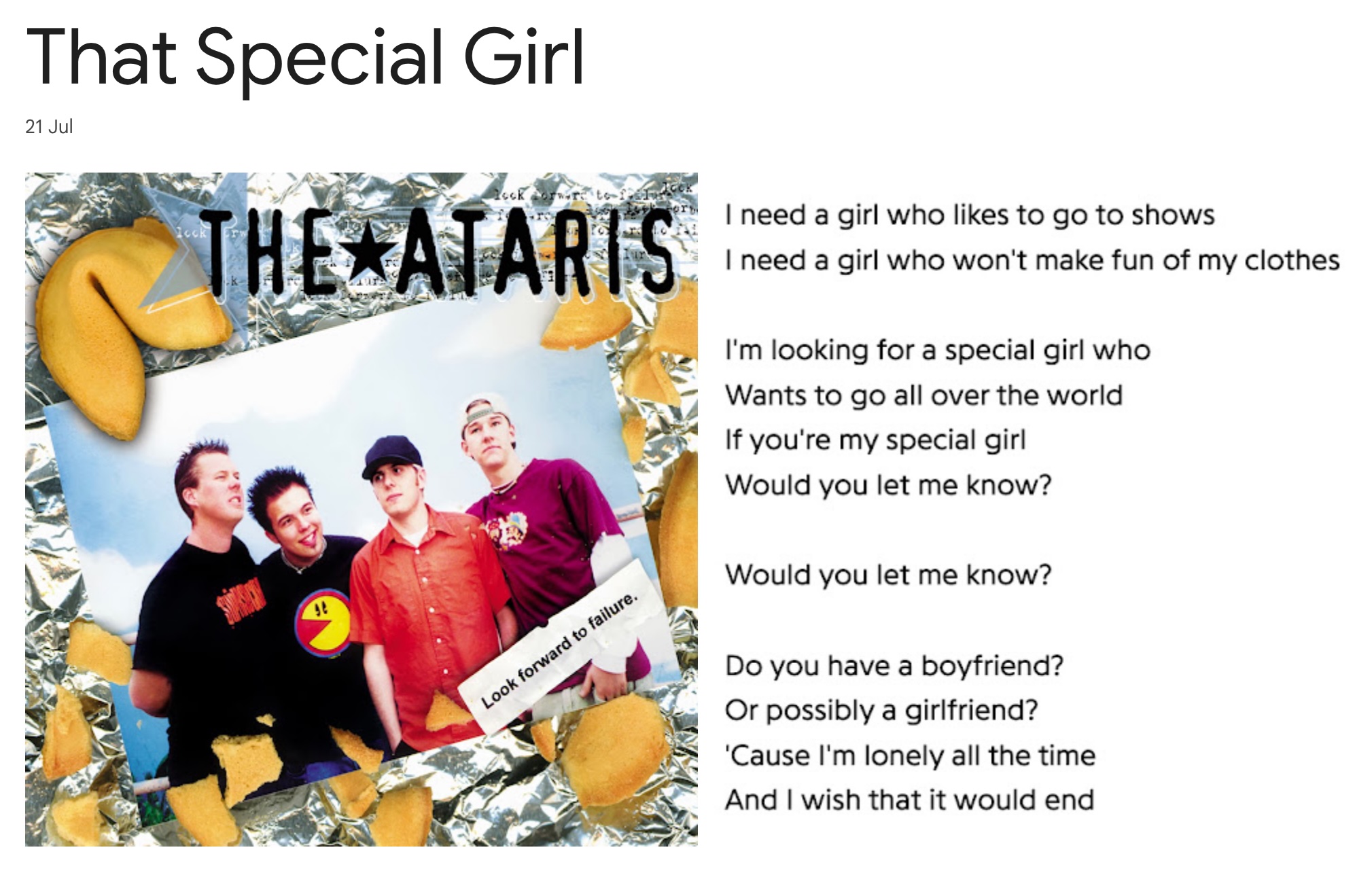 That Special Girl