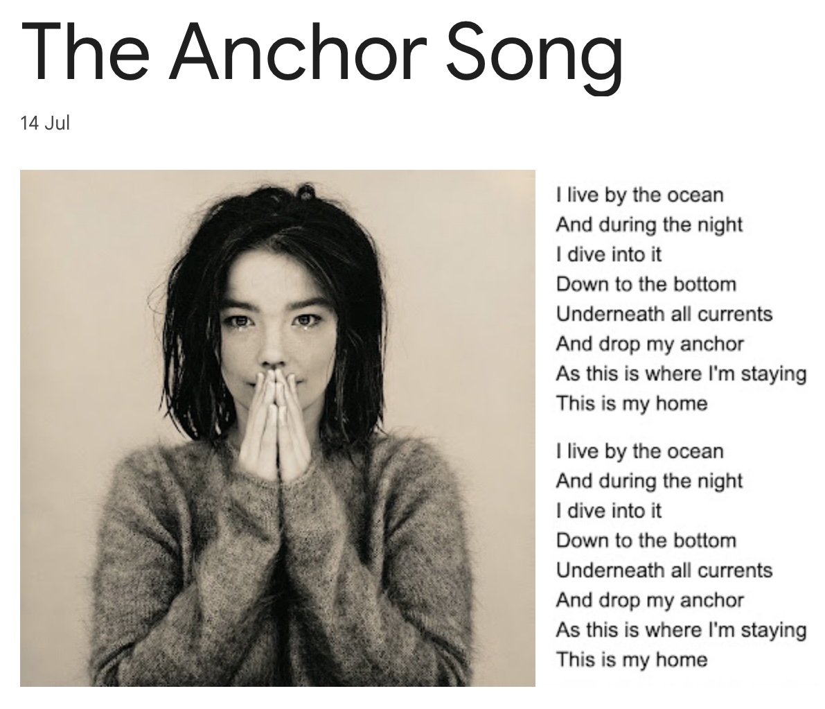The Anchor Song