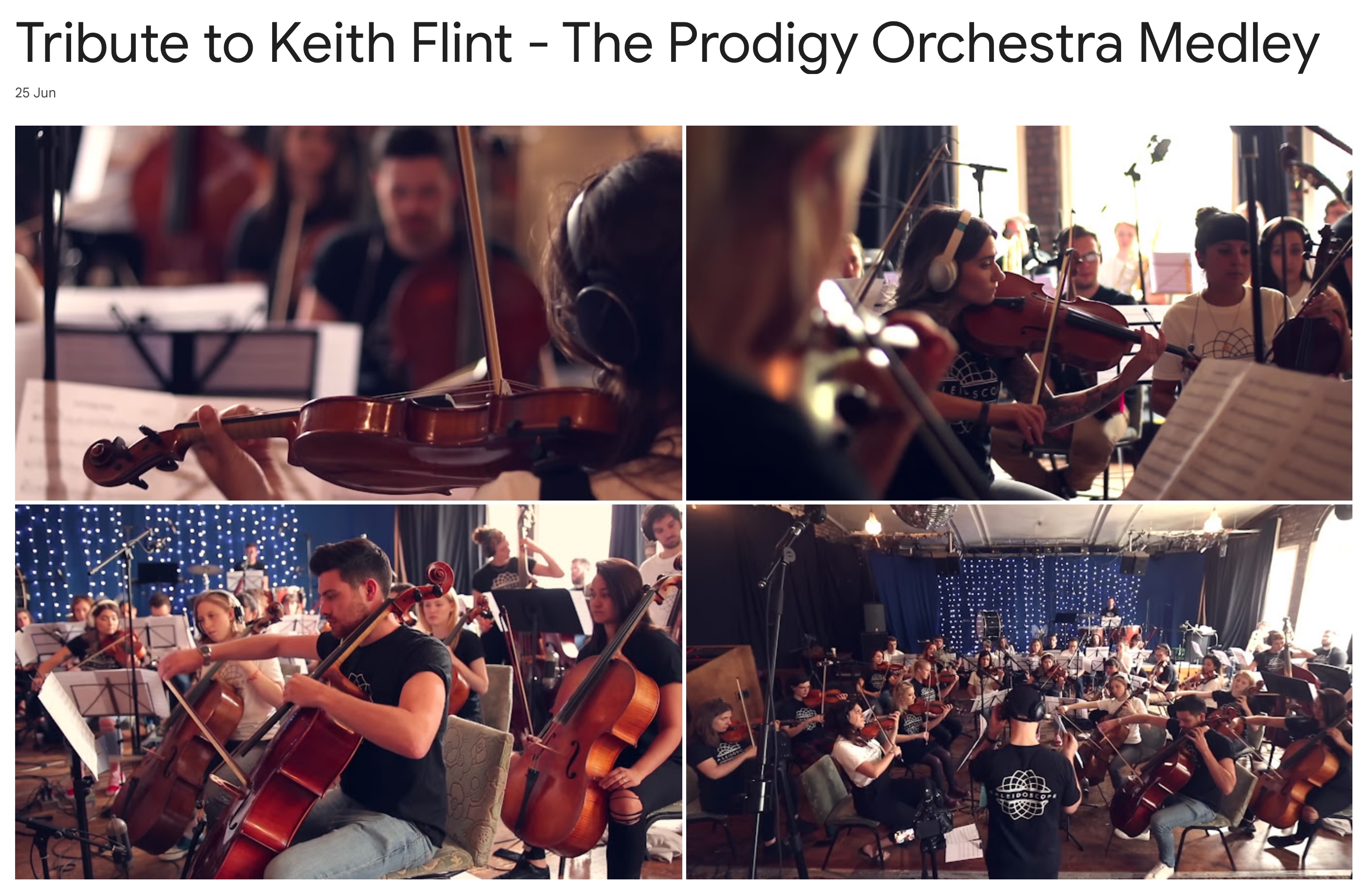 Tribute to Keith Flint The Prodigy Orchestra Medley