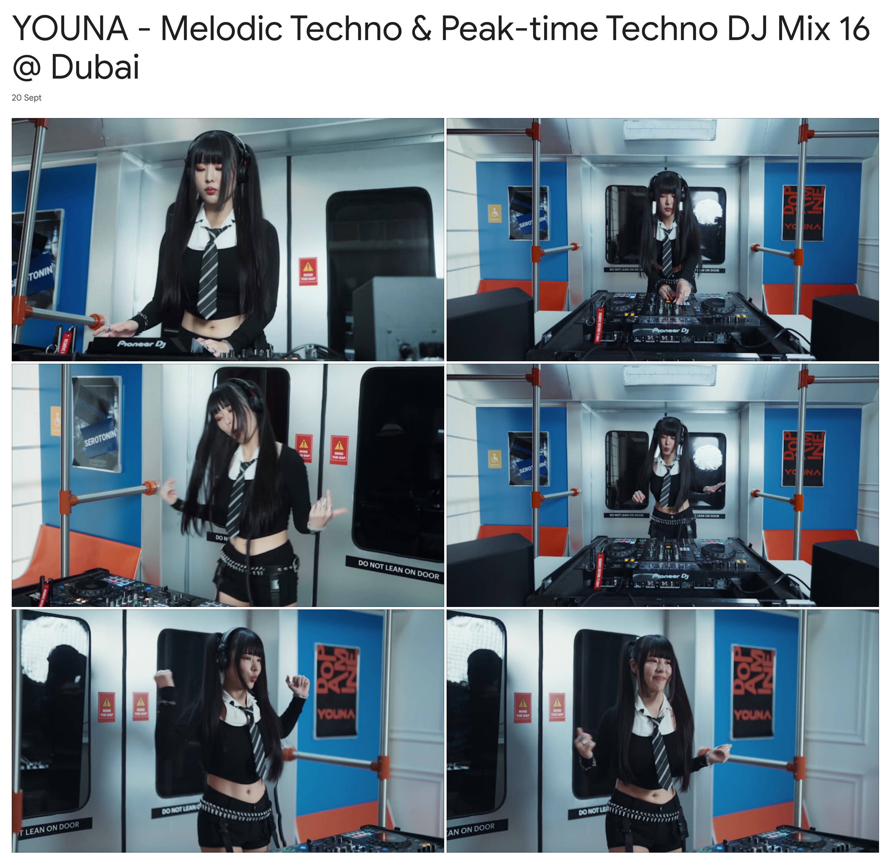 YOUNA Melodic Techno Peak-time Techno DJ Mix 16 Dubai